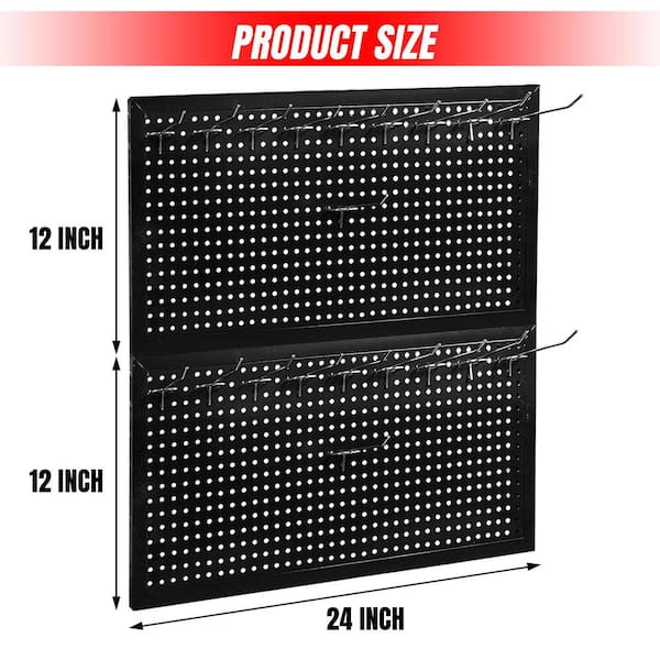 Torin 22-Piece 24 in. Steel Modular Pegboard Board Kit, Hanging