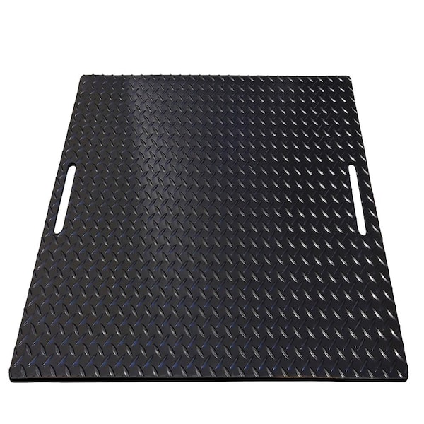 Rhino Anti-Fatigue Mats Fusebox Safety Black 36 in. x 36 in. x 1/4 in. Class2 ASTM D178 Switchboard Dielectric Insulate Indoor/Outdoor Floor Mat