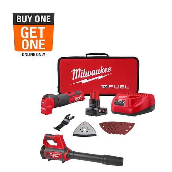 M12 FUEL 12V Lithium-Ion Cordless Oscillating Multi-Tool Kit w/ 4.0 Ah Battery, Charger, Accessories, Bag & Spot Blower
