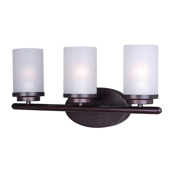 Corona 3-Light Oil Rubbed Bronze Bath Light Vanity