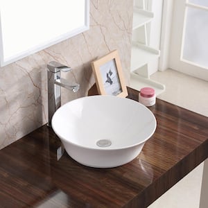 VC-427-WH Valera 17 in. Vitreous China Vessel Bathroom Sink in White