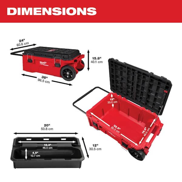 Milwaukee PACKOUT 38 in. Rolling Modular Tool Chest 48-22-8428