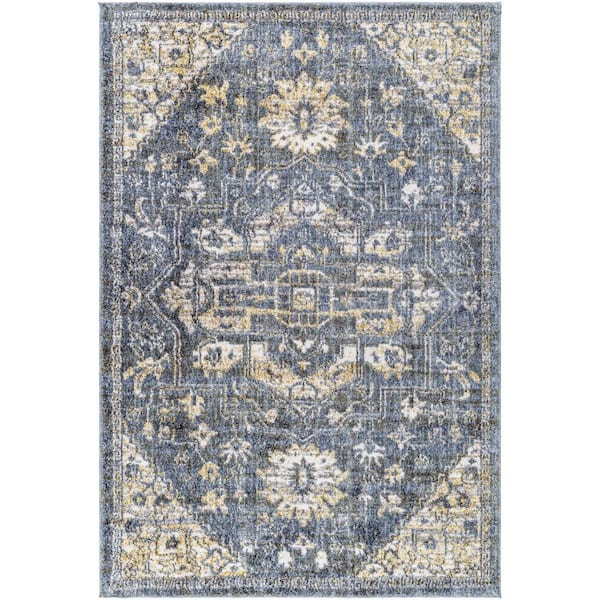 Livabliss Monet Gray Traditional 5 ft. x 7 ft. Indoor Area Rug