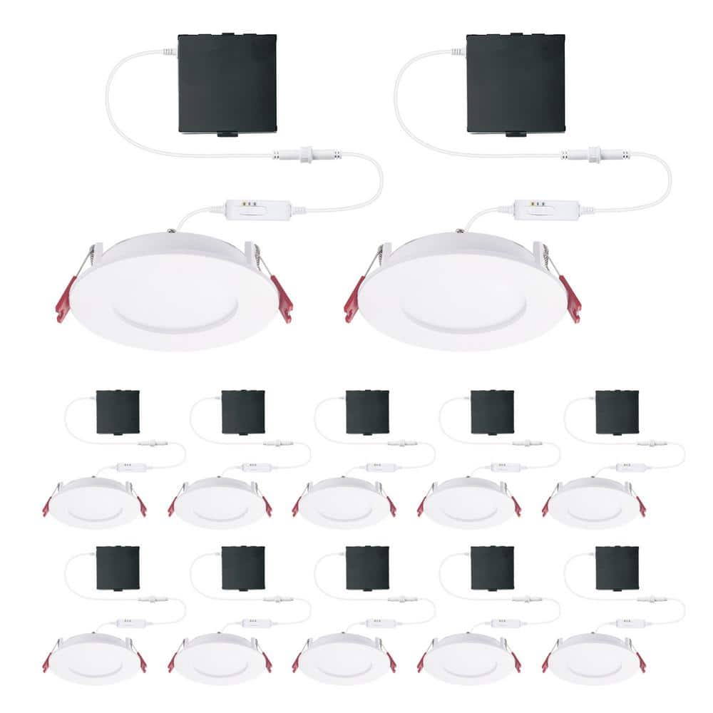 Pro Value Series LED 4 in Round Adj Color Temp Canless Recessed Light for K