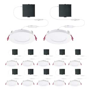 Pro Value Series LED 4 in Round Adj Color Temp Canless Recessed Light for Kitchen Bath Living rooms, Wht  12-Pk