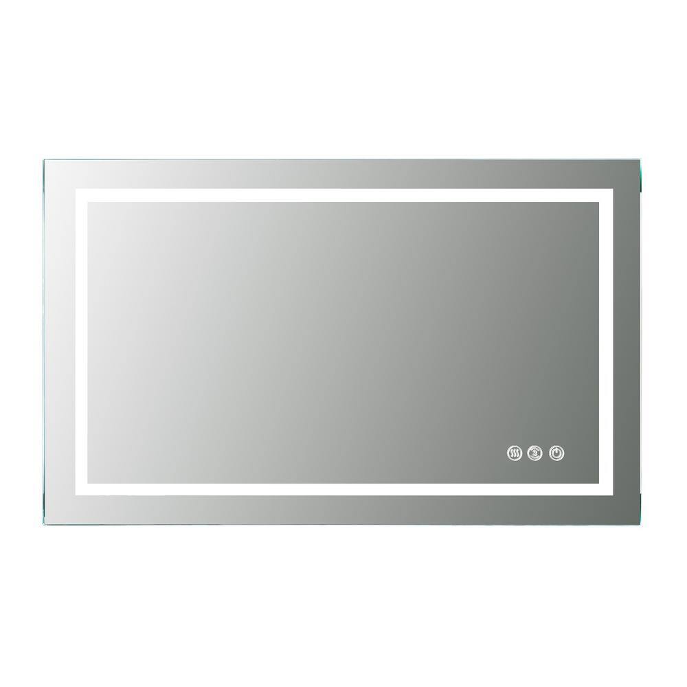 36 in. W x 30 in. H Rectangular Frameless LED Anti-Fog Wall Bathroom Vanity