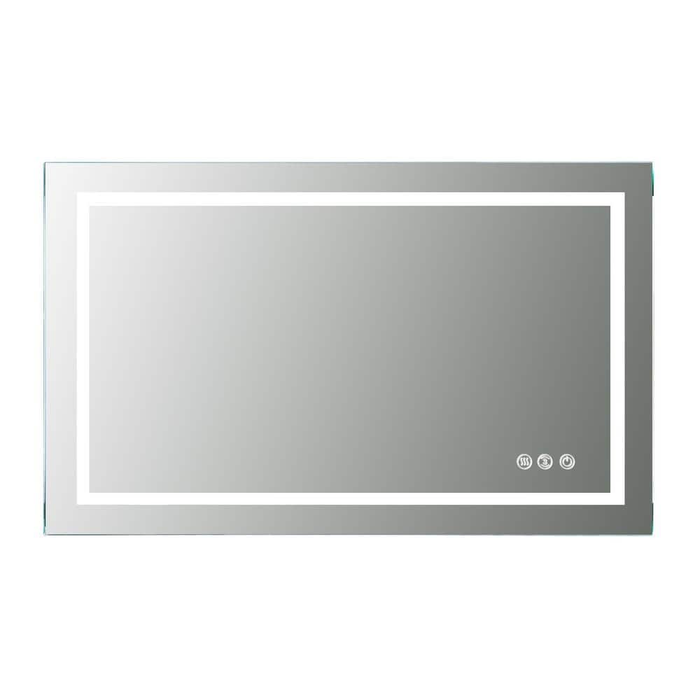 32 in. W x 24 in. H Rectangular Frameless LED Anti-Fog Wall Bathroom Vanity