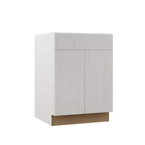 Designer Series Edgeley Assembled 24x34.5x23.75 in. Base Kitchen Cabinet in Glacier