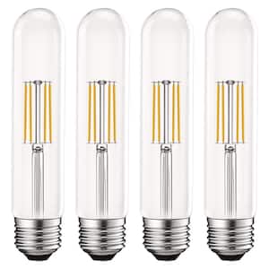 60-Watt Equivalent T9 Dimmable Edison Tube LED Light Bulbs 5-Watt UL Listed 3000K Soft White 550 Lumens E26 (4-Pack)