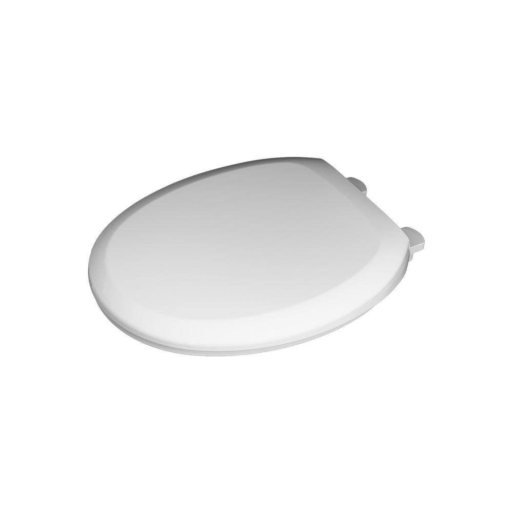 White Round Slow-Close Toilet Seat with Lid