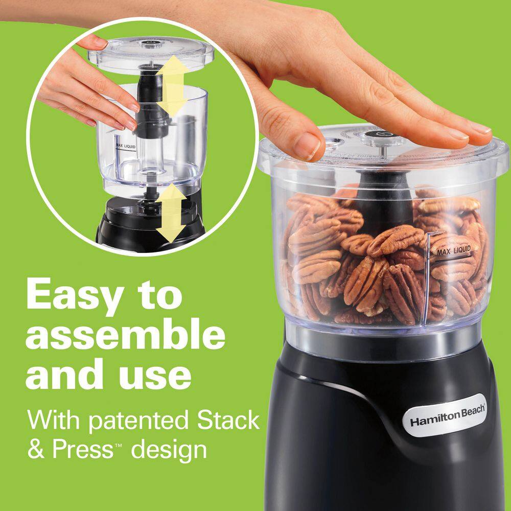 Hamilton Beach 3-Cup Black Electric Food Chopper and Processor
