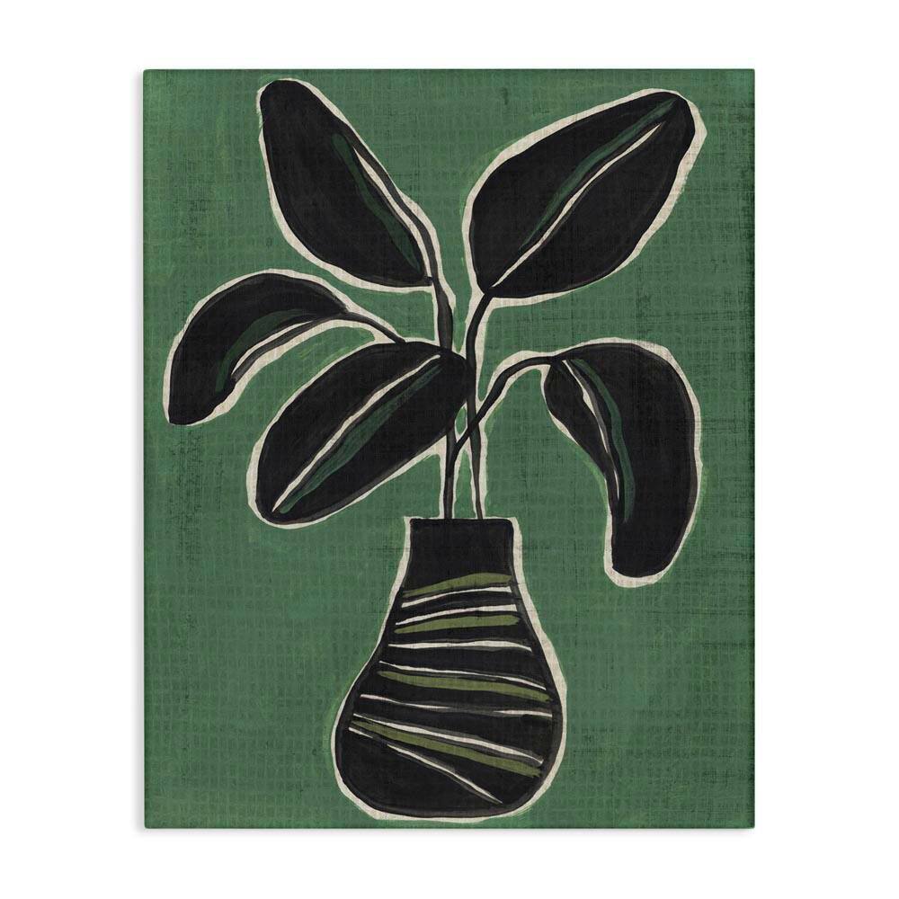 House Plant on Green by June Erica Vess Unframed Nature Graphic Art Print 30 in. x 24 in. price history on PriceWatchPro