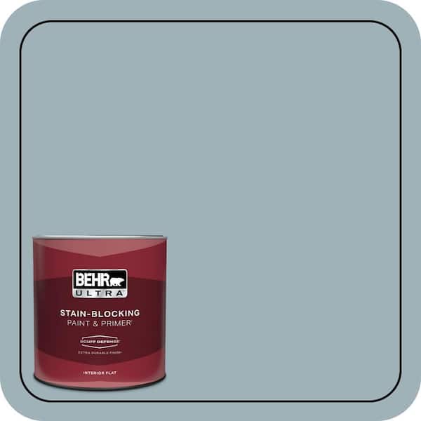BEHR ULTRA 1 qt. #540E-3 Blue Fox Extra Durable Flat Interior Paint & Primer