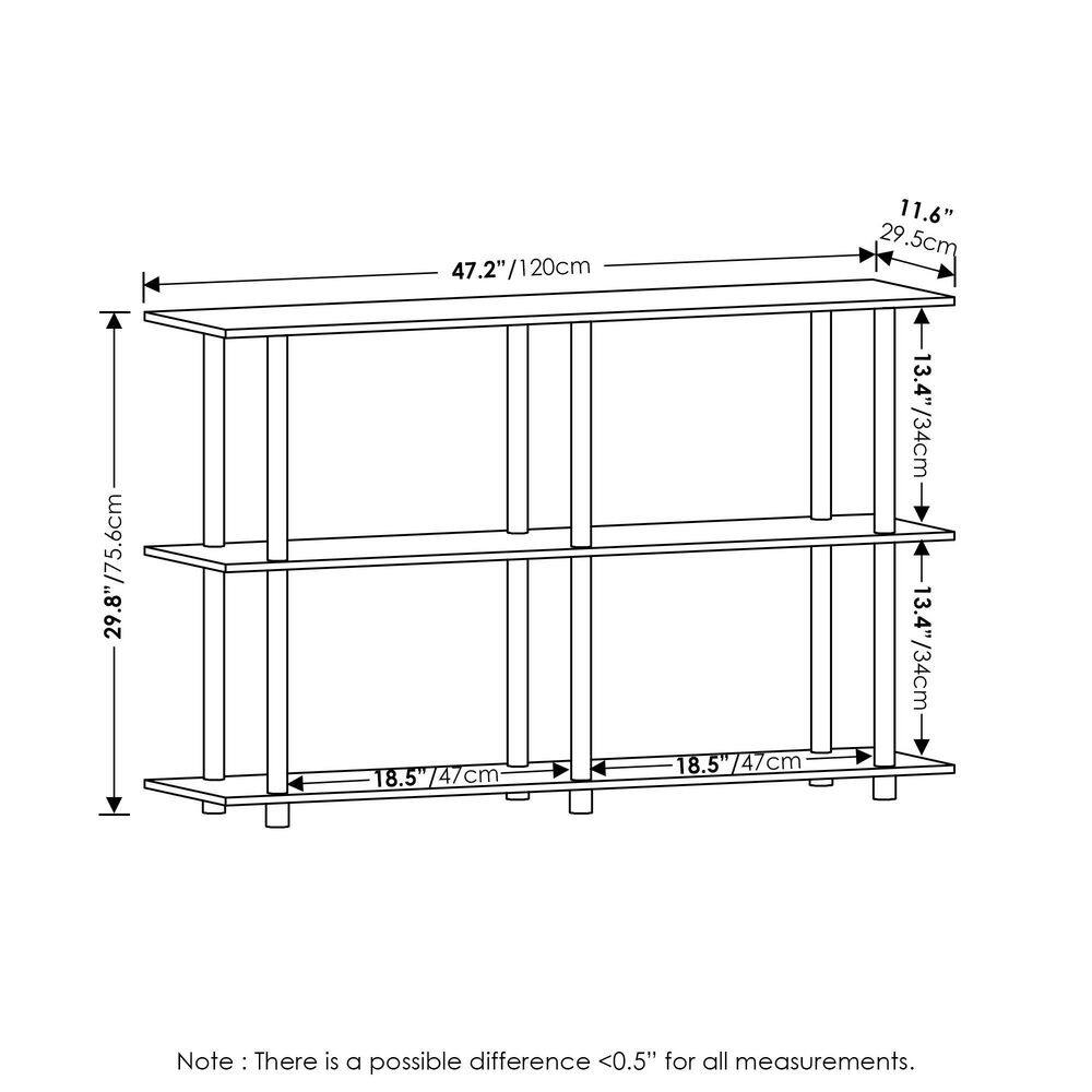 Bauhaus Oak Beige 3-Tier Modern Wood Display Rack