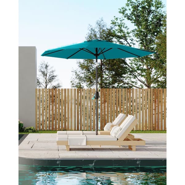 canvas patio umbrella steel pole ULUYYUC Large 87.8"x87.8"x83.9" Garden Parasol with and 8-Layer Straw Top Brown Outdoor for Backyard Pool Deck Sun Protection : Patio, Lawn & Garden use crank system for raising and lowering the canopy Garvee 10 ft. Metal Pole