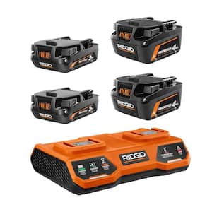 RIDGID 18V Starter Kit with 2Ah Battery, 4Ah Battery & Dual Port Charger