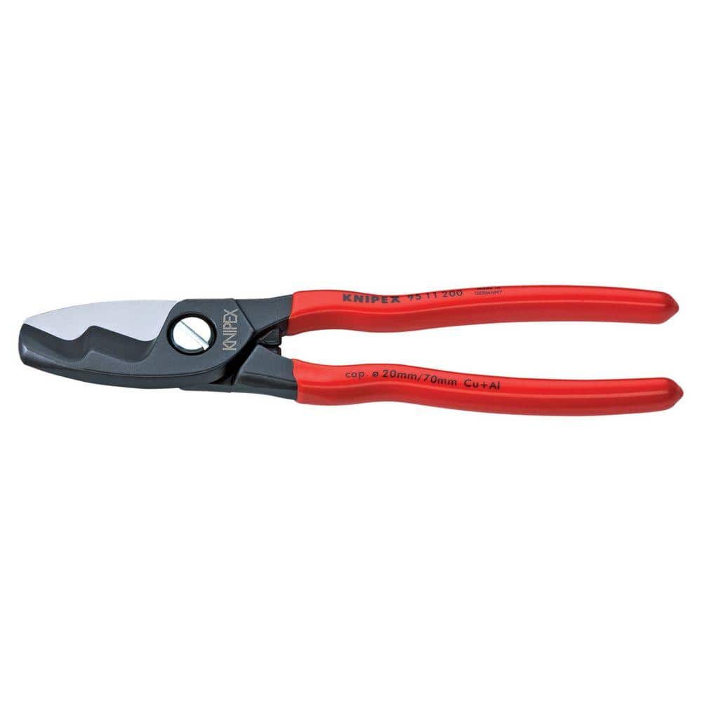 KNIPEX 8 In Heavy Duty Copper & Cable Shears w/Twin Cutting Edge 95 11 - The Home
