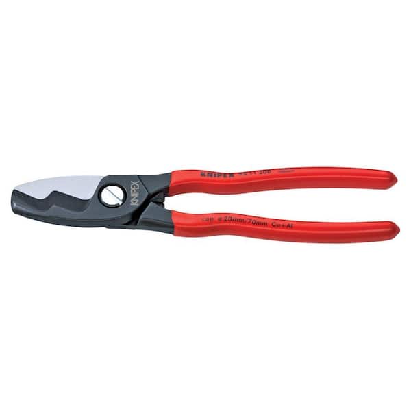 KNIPEX 8 In Heavy Duty Copper & Aluminum Cable Shears w/Twin Cutting Edge