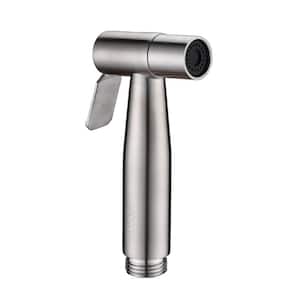 1/2 in. Stainless Steel Handheld Bidet Attachment Spray Kit, Cloth Diaper Sprayer Set for Toilet in Brushed Nickel