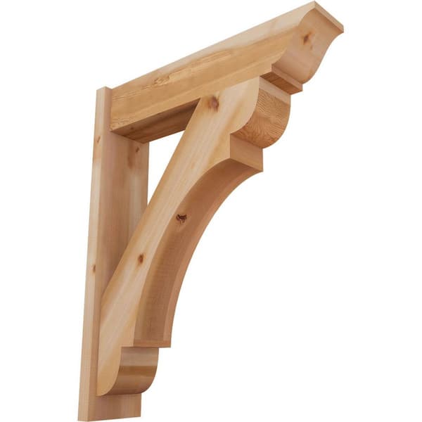 Ekena Millwork 8 in. x 38 in. x 30 in. Olympic Traditional Smooth Western Red Cedar Outlooker