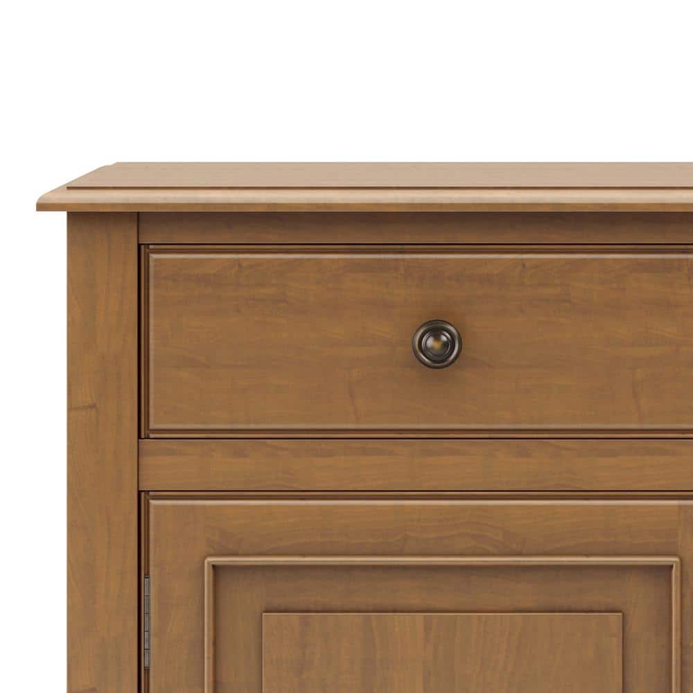 Light Golden Brown Pinewood Freestanding Accent Cabinet