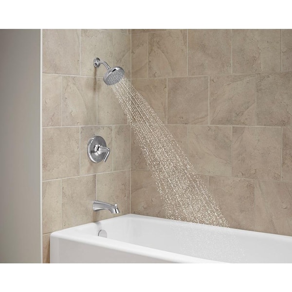 Vibrant Brushed Nickel for sale online Kohler Rubicon Rite-Temp 3-Spray Wall-Mount Tub Shower Faucet R76217-4G-BN 