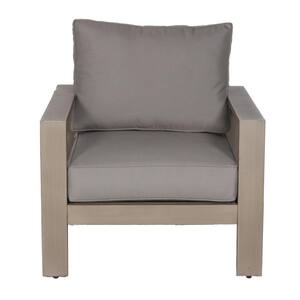 Aruba Aluminum Outdoor Lounge Chair with Sunbrella Spectrum Grey Cushions