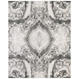 Daphne Gray 6 ft. x 9 ft. Modern Marble Abstract Area Rug