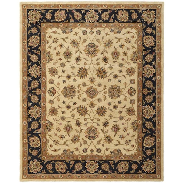Black 8 x 10 ft. Tufted Oriental Rectangle Indoor Area Rug