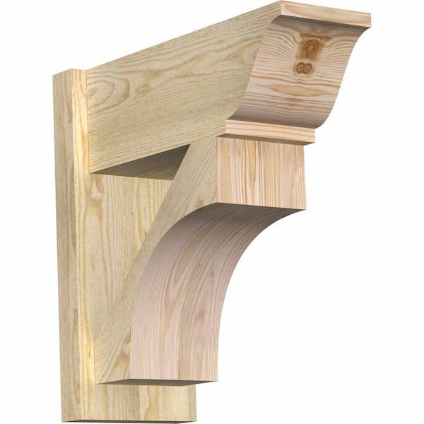 Ekena Millwork 8 in. x 20 in. x 20 in. Douglas Fir Westlake Traditional Rough Sawn Outlooker