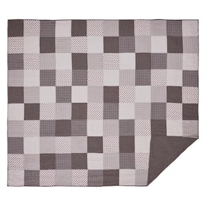 Florette Brown Taupe Mauve French Country King Cotton Quilt