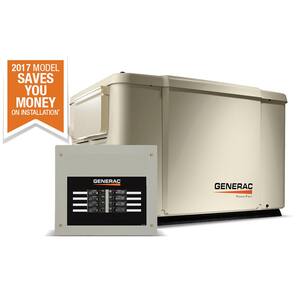 Generac 7,500-Watt Air Cooled Standby Generator with 8 Circuit 50 Amp Automatic Transfer Switch