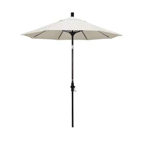 7-1/2 ft. Fiberglass Collar Tilt Patio Umbrella in White Olefin