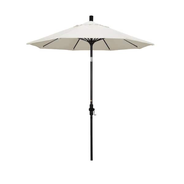 California Umbrella 7-1/2 ft. Fiberglass Collar Tilt Patio Umbrella in White Olefin