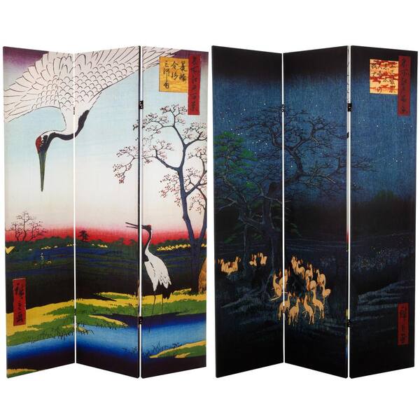 Oriental Furniture 6 ft. Printed 3-Panel Room Divider
