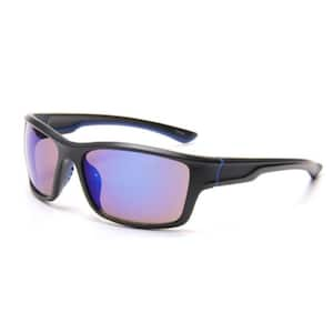 Polarized Sport Black with Blue Accent Sunglasses