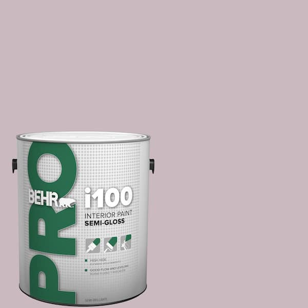 BEHR PRO 1 gal. #690E-3 Iris Pink Semi-Gloss Interior Paint