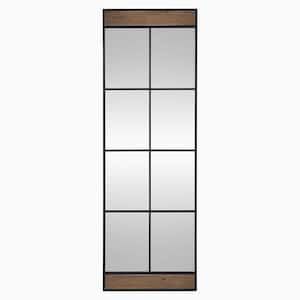 20 in. H x 60 in. W Rectangular Metal FirsTime and Co. Black and Brown Joella Standing Mirror
