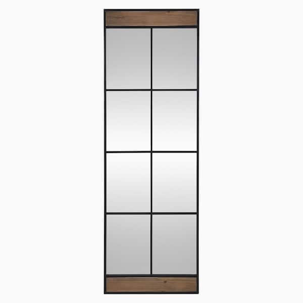 FirsTime & Co. 20 in. H x 60 in. W Rectangular Metal FirsTime and Co. Black and Brown Joella Standing Mirror