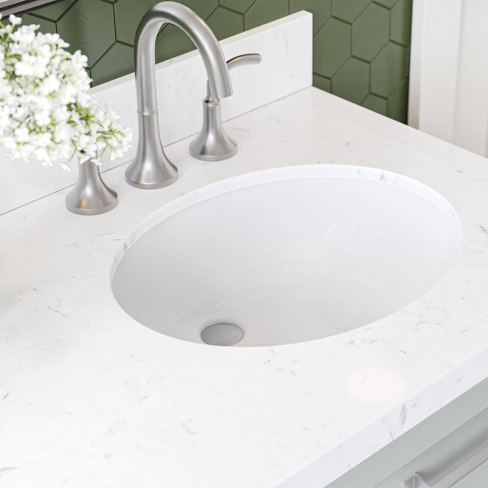 Gray Wood Double Sink Freestanding Vanity with Quartz Top
