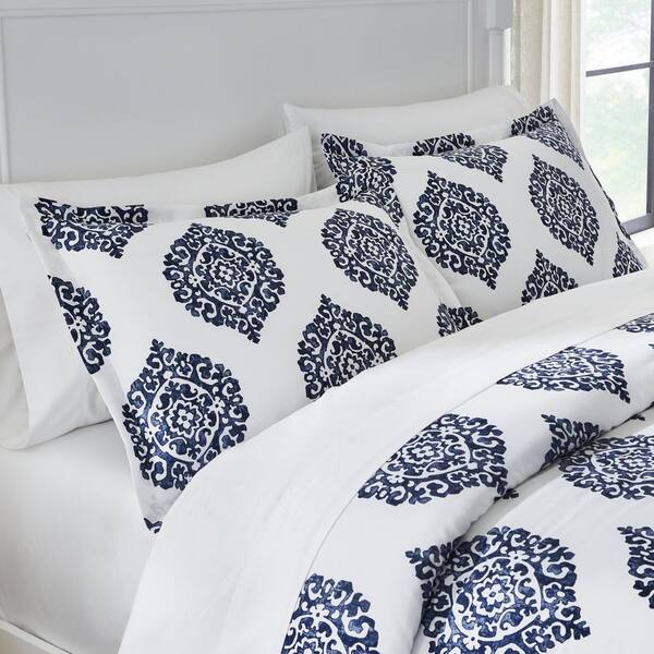 blue medallion duvet