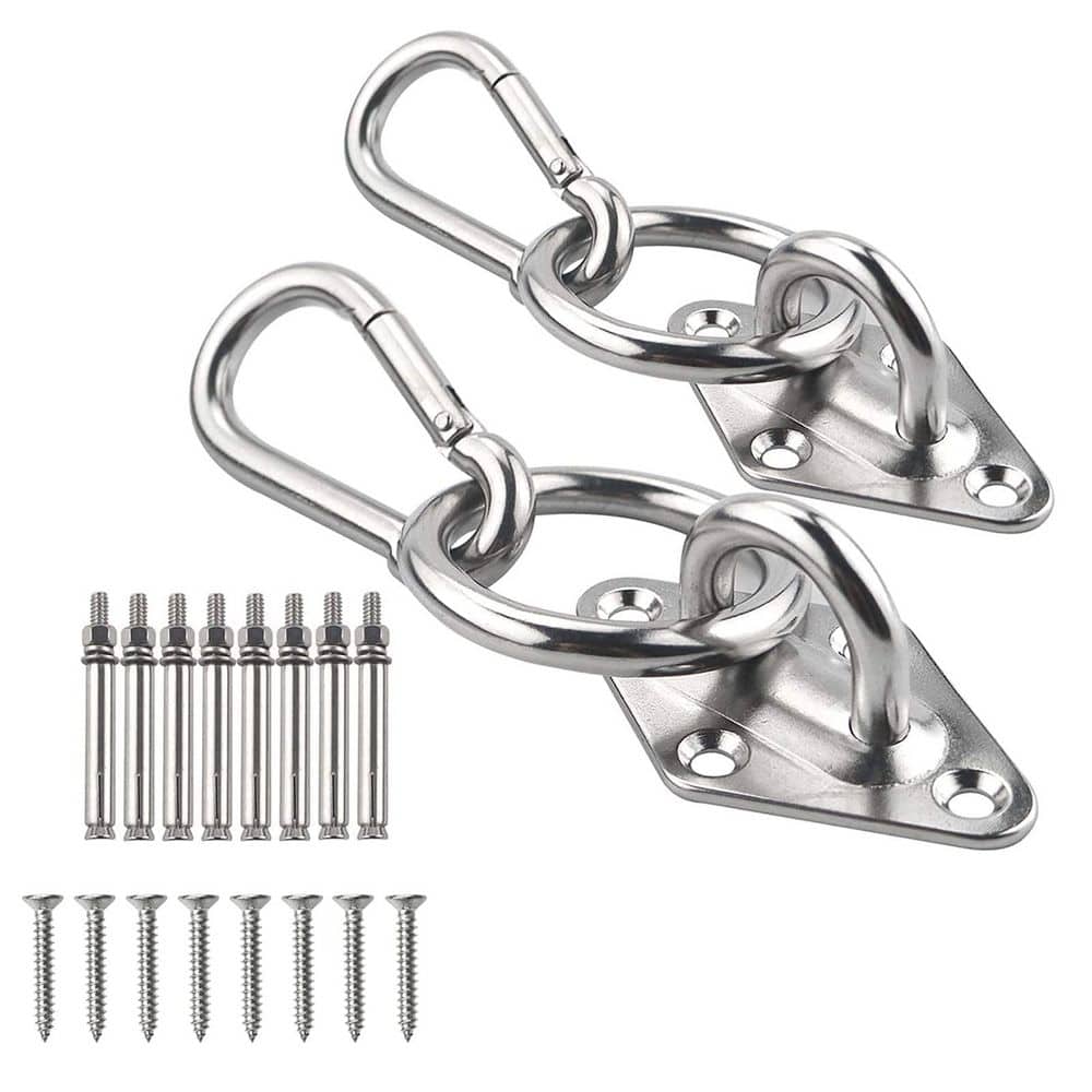 Hammock Hooks Heavy-Duty  1500lbs Hngematten Haken Edelstahl Mit  Anti-Slip Fr Decken & Bume