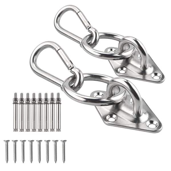 1100 lbs. Capacity Hammock Hanging Kit, 304 Stainless Steel Ceiling Hook with O Ring, Bolt Screws for Hammocks