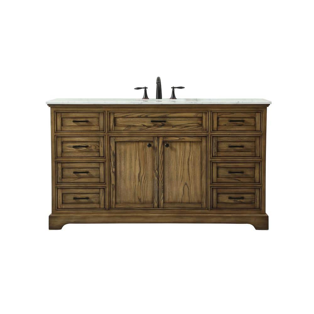 Timeless Home 60 in. W x 21.5 in. D x 35 in. H Single Bathroom Vanity in Dr