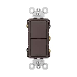 radiant 15 Amp 120-Volt 2-Switch 3-Way plus 3-Way Combination Decorator Rocker Light Switch, Dark Bronze