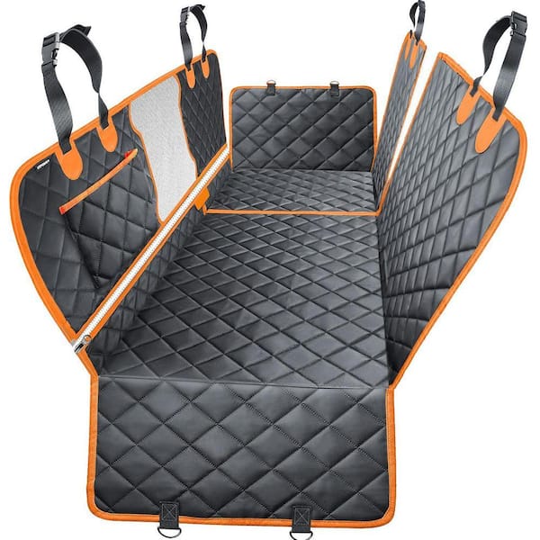6-in-1 Dog Car Seat Cover, 60/40 Split, Waterproof Hammock with Mesh Window, Non-Slip Protector