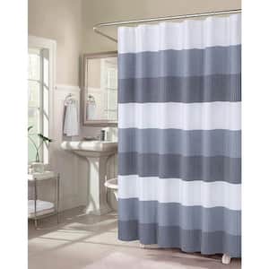 Dainty Home Ombre Waffle Blue Shower Curtain
