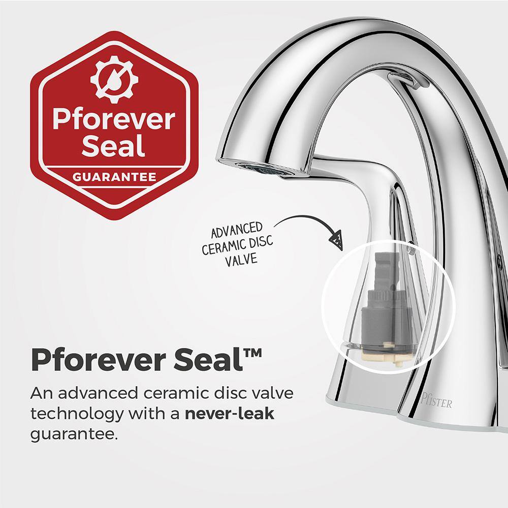 Polished Chrome Double Handle Centerset Bathroom Faucet