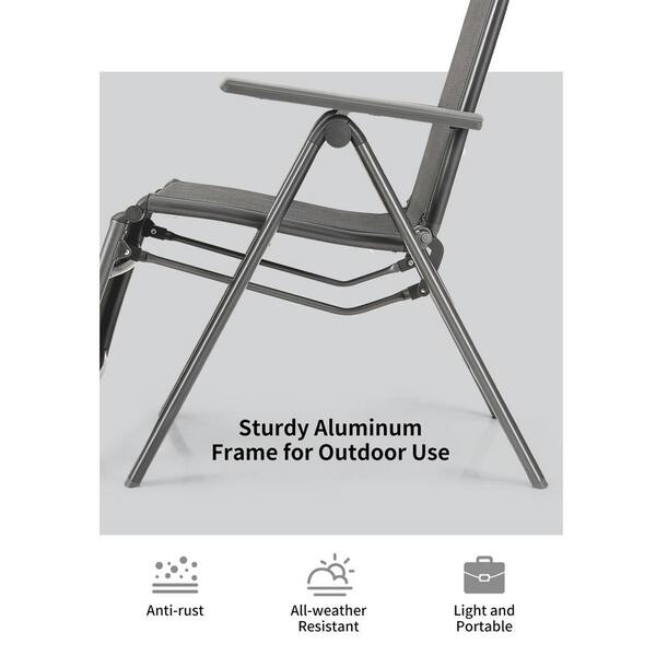 Portable Chairs Garden Ultralight High Back Recliner Outdoor Folding  Fishing Chairs Portable Camping Chairs with Net Bag 0626 (Color : Grey) :  Buy Online at Best Price in KSA - Souq is