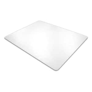Cleartex Clear 48 in. x 51 in. Enhanced Polymer Rectangular Indoor Chair Mat with Anti-Slip Backing For Hard Floors